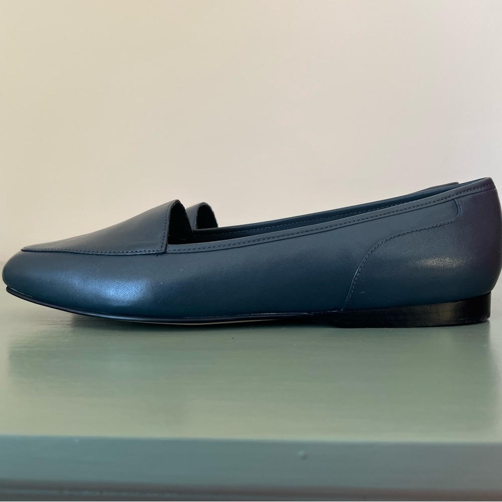 Enzo Liberty Womens Size 9. Blue Leather Flats Loafers Square Toe Shoes - Picture 4 of 8